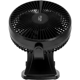 Вентилятор AdlerAD 7342 чорний настільний/ аккумуляторний/ 5Вт/ D=15.5см/ USB-C/ чорний - мініатюра 2