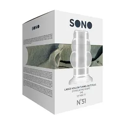 Анальний тонель Sono Hollow Tunnel Butt Plug No.51, 12.7 см (прозорий) - мініатюра 4