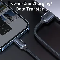 Кабель Baseus Crystal Shine Series Fast Charging Cable USB to Lightning 2.4A 2m CAJY000101 Black - мініатюра 5