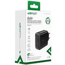 МЗП Acefast A29 PD50W GaN (2USB-C) Black - мініатюра 4