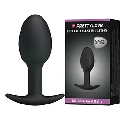 Анальна пробка Pretty Love Silicone Anal Plug 8.4 см (чорний) - мініатюра 8