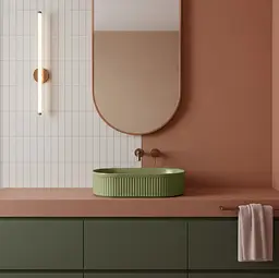 Умивальник Rea Vanda накладний 49x31 см pistachio matt REA-U3612 - мініатюра 3