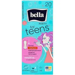 Прокладки щоденні BELLA 20шт Bella for Teens: sensitive normal mixform