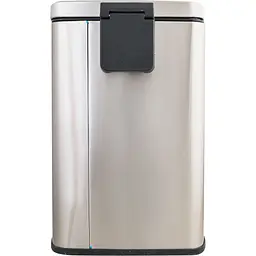 Відро для сміття MBM My Home з кришкою та педаллю 5 л сірий (BIN-15 5L SS) - мініатюра 3