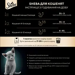 Вологий корм для кошенят Sheba Kitten З куркою в соусі 85 г - мініатюра 9