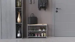 Банкетка універсальна Ferrum-decor Слайм 45x63x26 сірий ДСП Дуб Сан-Марино 16мм (FRD-104081) - мініатюра 4