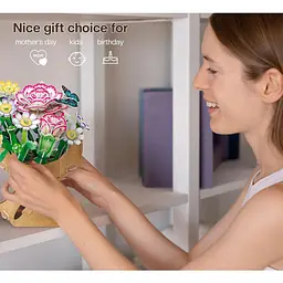 Тривимірна головоломка-конструктор Cubic Fun Flower Bouquet Carnation Букет квітів Гвоздики (W3300h) - мініатюра 4
