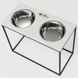Hollky Base XL40 — миски на підставці для великих собак (2 × 1,8 л, висота 40 см) - мініатюра 7