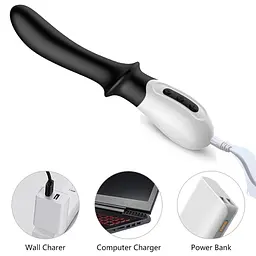 Вібратор B - Series Fox G-spot, 19.6 см (чорний) - мініатюра 4