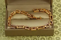 Браслет Xuping Jewelry Парад прямокутників 19 см 6 мм золотистий