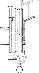 Душовий гарнітур Hansgrohe Rainfinity 130 3jet 27673000, Хром - мініатюра 2