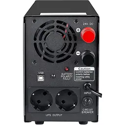 ДБЖ Powercom NF-1100AP LCD ІНВЕРТОР 1100VA/770W USB 2xSchuko, 15А, 24v/220v - мініатюра 4
