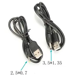 USB кабель для зарядки вібратора 3.5X1.35мм. Зарядний кабель для секс-іграшок - мініатюра 2