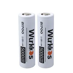 Акумулятор 21700 Wurkkos 5000 mAh літій-іонний Li-Ion 3,6V Плоский плюс (19297)