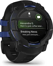 Смарт-годинник Garmin Instinct 3 50mm AMOLED Black with Black Band (010-03020-03) - мініатюра 2