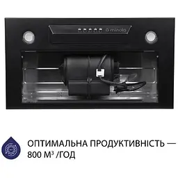 Витяжка вбудована Minola HBI 5324 BL 800 LED - мініатюра 2