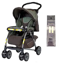 Світловідбивні смужки на коляску Stroller Reflective наклейки - мініатюра 2