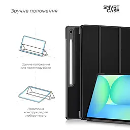 Чохол-книжка на планшет Samsung Galaxy Tab S10 FE+ (SM-X620/X626), Smart Case, black, підставка для планшета 13.1 , шкіряний, мікрофібра, на магніті, ArmorStandart (ARM85347) - мініатюра 4