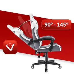 Комп'ютерне крісло Hell's Chair HC-1004 White-Grey (тканина) - мініатюра 6