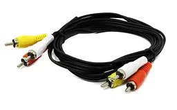 Кабель AV 3xRCA M-3xRCA M, 1.5 м