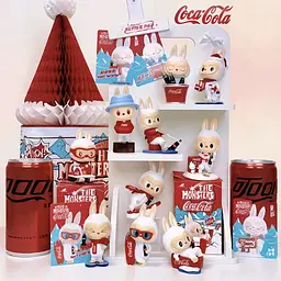 Лабубу брелок UFT сюрприз Labubu Pop Mart Coca-Cola Enjoy Monsters рандомний персонаж (UFTColaEnjoy1)
 - мініатюра 4