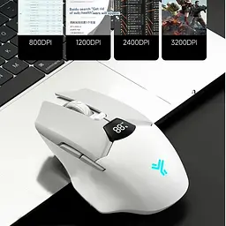 Мишка Бездротова Ігрова SX01 600 мАг Bluetooth DPI для Пк і ноутбуків Біла  - мініатюра 7