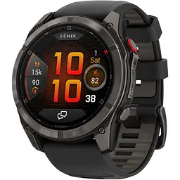 Смарт-годинник Garmin Fenix 8 Pro AMOLED Sapphire 51mm Carbon Gray DLC Titanium with Black/Pebble Gray Silicone Band (010-03199-00/01) [145029] - мініатюра 1