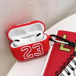 Силіконовий футляр Brand для навушників AirPods 3 + карабін Jordan Red - мініатюра 2