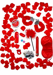 Набір секс іграшок Toy Joy Romance Gift Set 7 шт. червоний - мініатюра 2