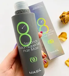 Супер відновлююча маска 8 Seconds Salon Super Mild Hair Mask Masil 350 мл - мініатюра 3