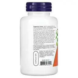 Натуральна добавка NOW Phase 2 White Kidney Bean Extract 500 mg, 120 вегакапсул - мініатюра 3