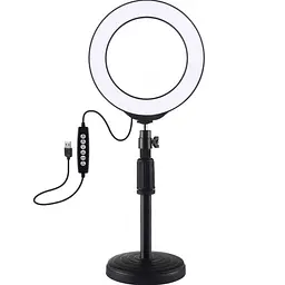 Кільцева USB RGBW LED лампа Puluz PKT3047B 6.2"+ настільне кріплення