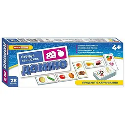 Дитяча настільна гра "Доміно. Продукти харчування" 10109169, 28 карток