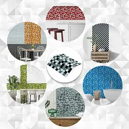 Мозаїка дзеркальна Wall Sticker 298х298х4.5мм Чорно-сіра SW-00002369 - мініатюра 5