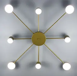 Стельовий LED світильник золотистого кольору Line.F DE 34/8 GD