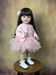 Реалістична Кукла Реборн 55 см повністю вінілова Doll Reborn Baby К0100208.1 - мініатюра 6