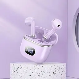 Навушники бездротові Hoco EQ1 Music guide true wireless BT 5.3 фіолетові - мініатюра 3