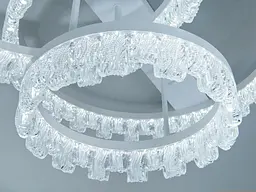 Стельова декоративна LED-люстра Diasha MX78205/500+400+300WH, потрійні акрилові кільця, 103W - мініатюра 5