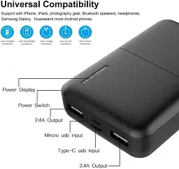 PowerBank 10000 мАч Jonkuu Чорний - мініатюра 6