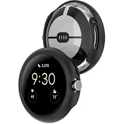 Чохол-бампер DK Пластик Vinyl для Google Pixel Watch 1 / 2 (black) - мініатюра 2