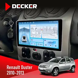 Штатна магнітола Renault Duster 2010-2013 Decker D9-010 6x128, DSP, 4G, 2K Decker (НФ-00004775)