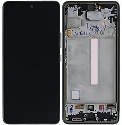 Дисплей (LCD) Samsung GH82-28024A A536 Galaxy A53 5G з сенсором чорний сервісний + рамка