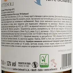 Вино Settesoli Pinot Grigio, біле, сухе, 11%, 0,75 л - мініатюра 4
