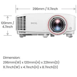 Проектор BENQ TH671ST, короткофокусний, DLP,1080P,ANSI 3000Lm,10000:1, 2хHDMI, USB,16:9, білий - мініатюра 6