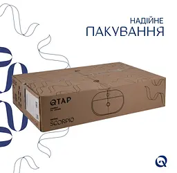 Раковина накладна Qtap Scorpio 600х400х120 мм, White, овальна, без донного клапана QT14118045W - мініатюра 4