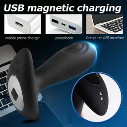 Анальна вібро пробка Dual tapping anal plug Boss Series 56-2030 103416 - мініатюра 6