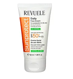 Сонцезахисний крем для обличчя та тіла Контроль жирності SPF50+ Revuele 50 мл