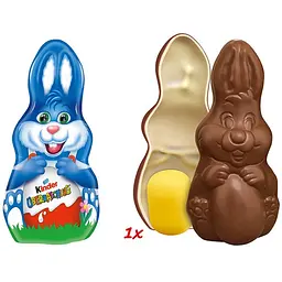 Шоколадний Зайчик Kinder Bunny Blue з сюрпризом 75 г - мініатюра 2