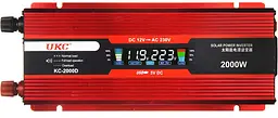 Автоінвертор-перетворювач напруги з LCD-екраном UKC 12 V-220 V 2000 W KC-2000D - мініатюра 2