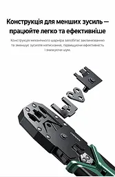 Кліщі для обтискання й різання та зняття ізоляції UGREEN NW304 кримпер для роз’ємів 8P/6P/4P RJ45 RJ11/RJ12 RJ9/RJ10 для плоских і круглих дротів зачищення дротів діаметром до 10 мм нековзні руків’я з м’якої гуми із захисним упором для руки механізм зменшення зусилля натискання чорні (35971) - мініатюра 8